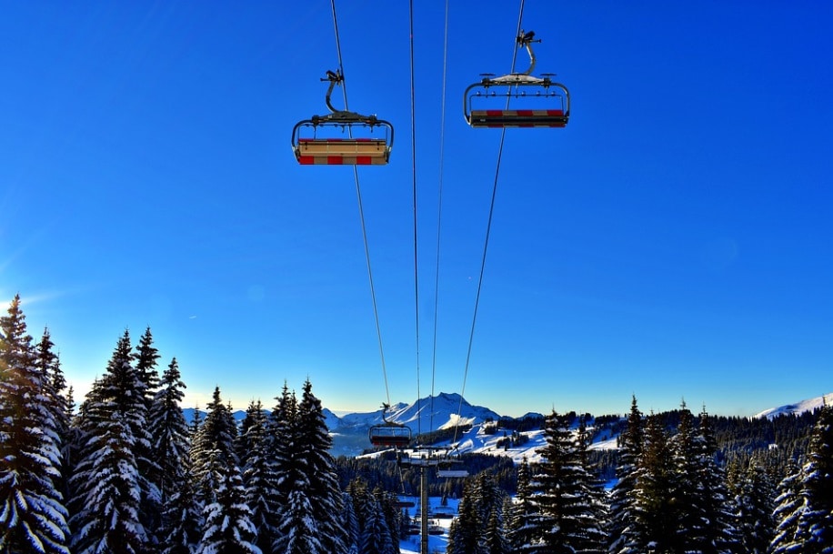 Portes du Soleil : panorama hivernal du domaine skiable avec pistes et montagnes enneigées à Avoriaz
