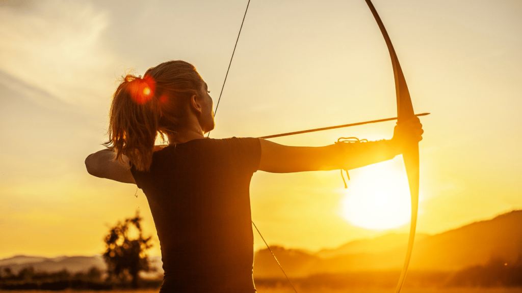 archerie : illustration d'un archer en pleine action