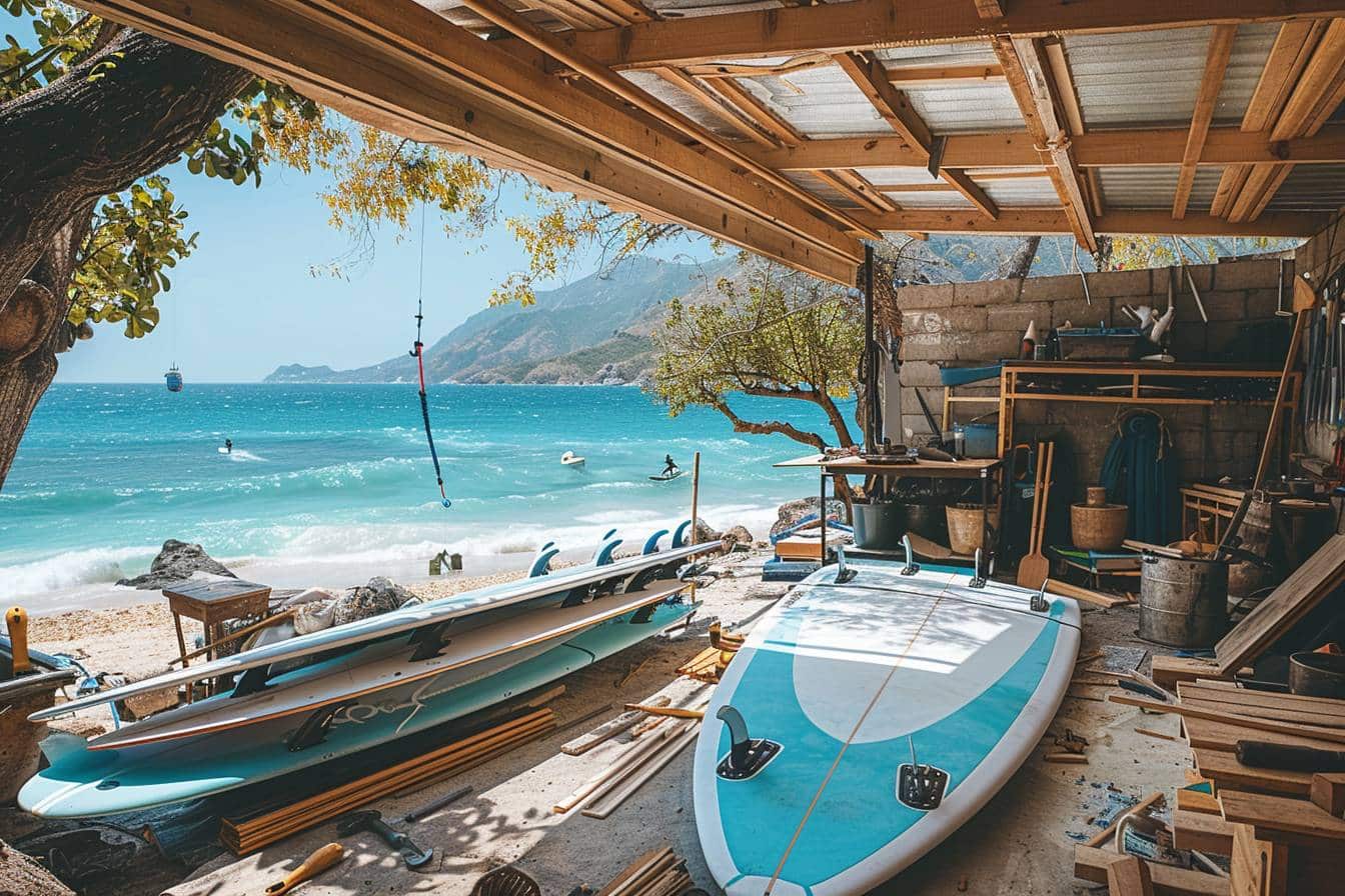 planche à voile : fabrication d'une planche à voile artisanale avec mousse EPS, fibre de verre et résine époxy