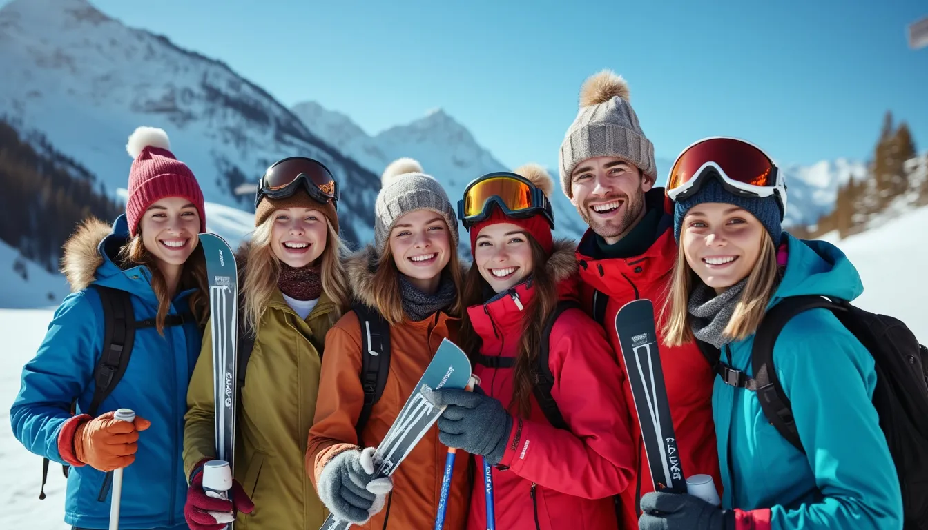 ski étudiant : jeune étudiant profitant des pistes de ski avec forfait