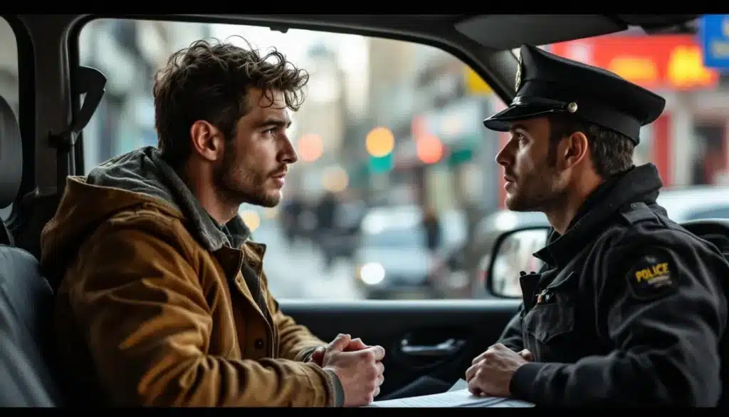 conduire sans permis : image symbolique de voiture avec panneau d'interdiction