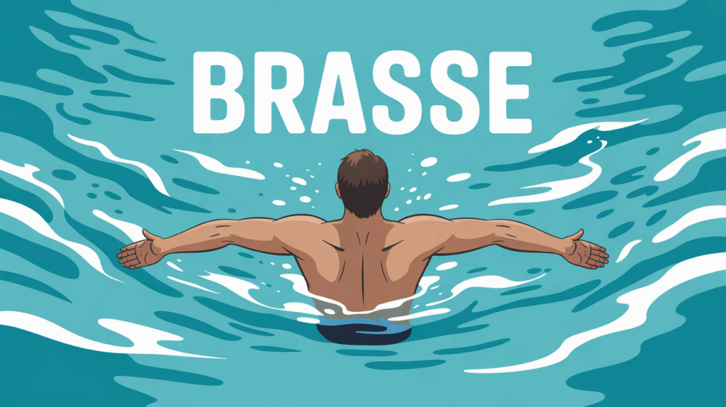 Nageur brasse vu de dos piscine glisse fluidité