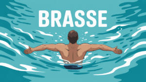 Nageur brasse vu de dos piscine glisse fluidité