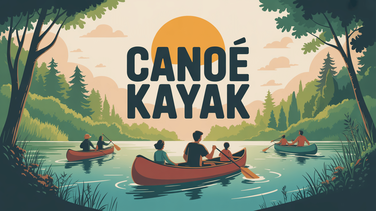 vue riviere canoe kayak famille amis ambiance nature