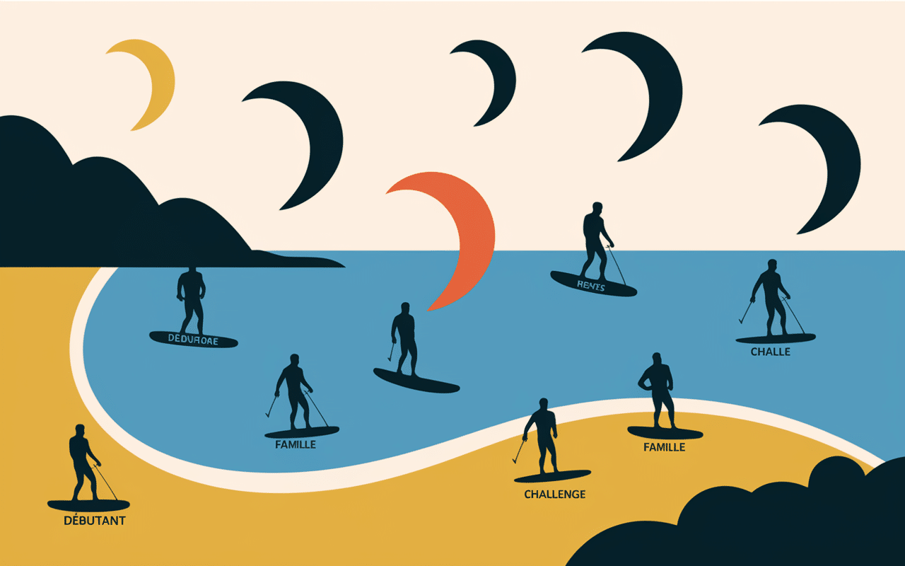 Carte stylisée des spots kitesurf en Normandie