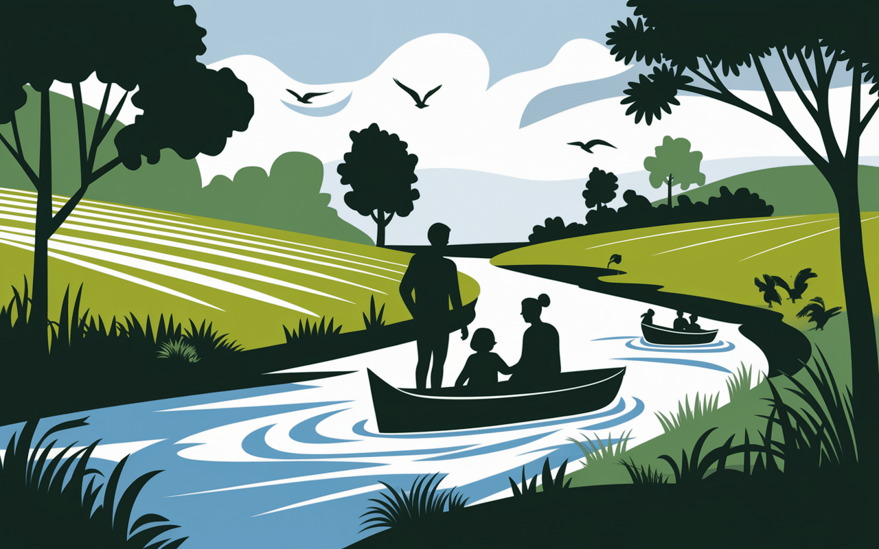 famille couple canoe kayak epte nature
