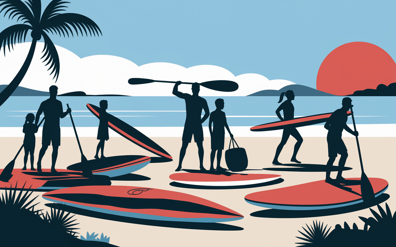 modèles paddle gonflable itiwit plage famille