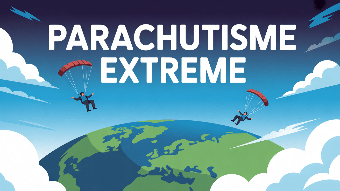 Parachutisme extreme illustration chute libre stratosphere