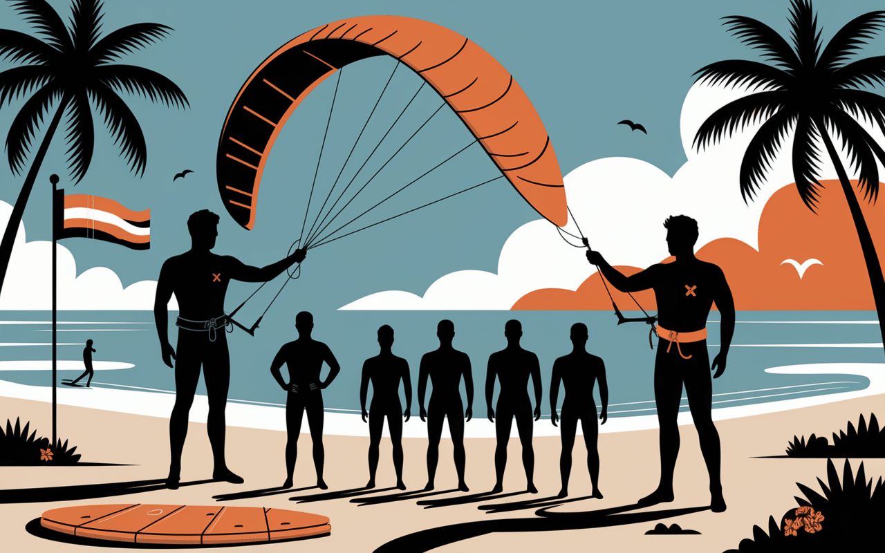 Encadrement kitesurf sécurité sur plage Normandie