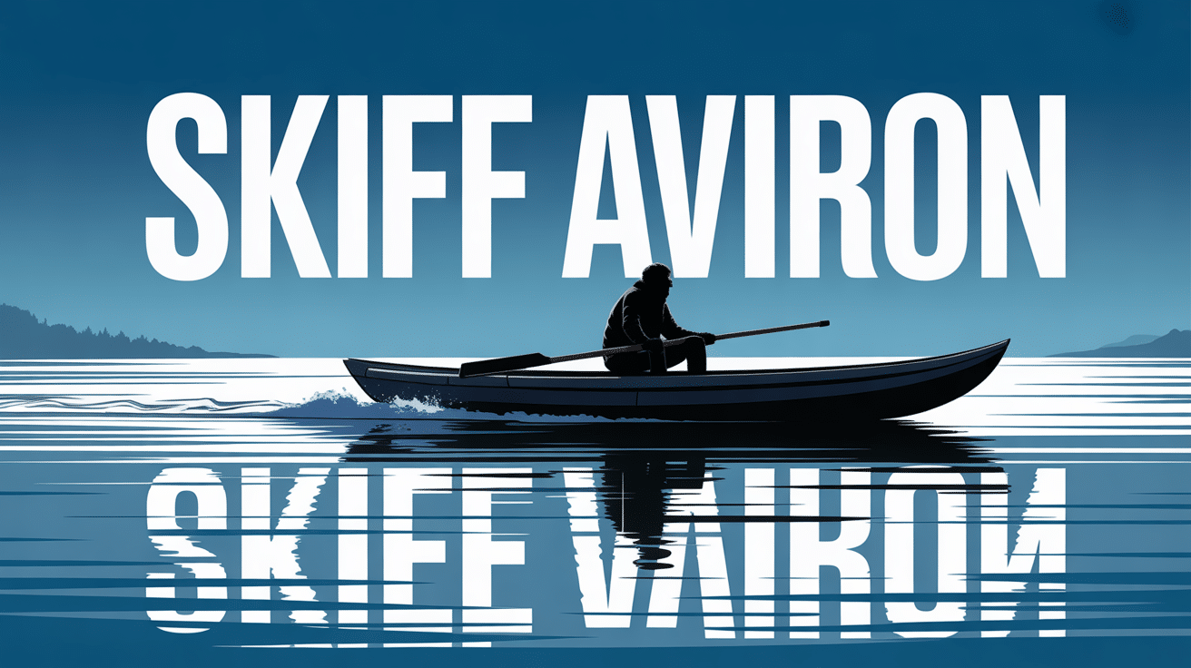 Rameur sur skiff aviron sur eau calme
