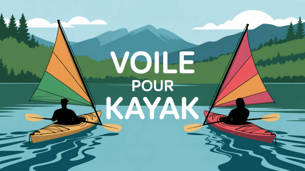 kayaks à voile sur lac nature