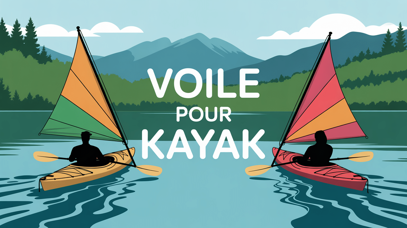 kayaks à voile sur lac nature