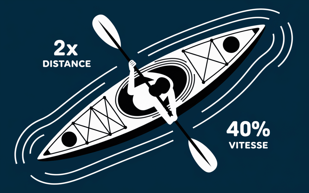 gros plan sur kayak à voile chiffres