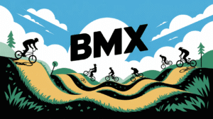 illustration bmx piste sportive riders rampes obstacles