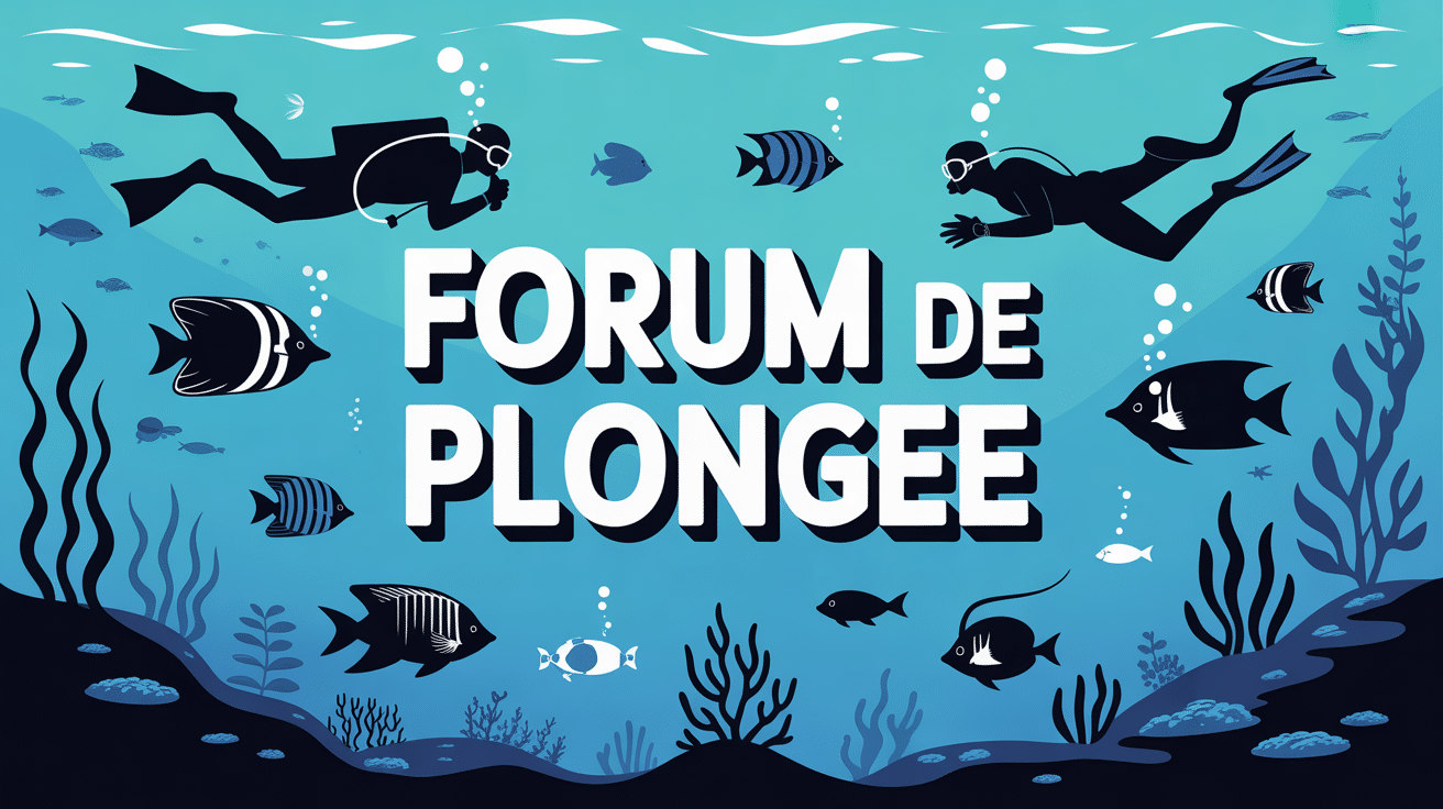 forum de plongee illustration silhouettes plongeurs ocean
