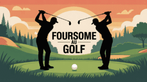 image foursome au golf equipe balle partagee sur green