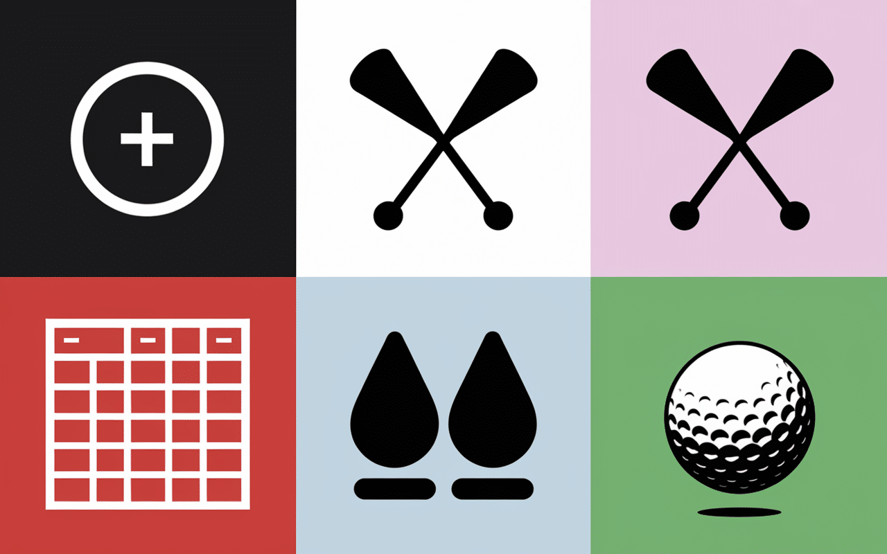 visuel foursome au golf penalites et carte de score