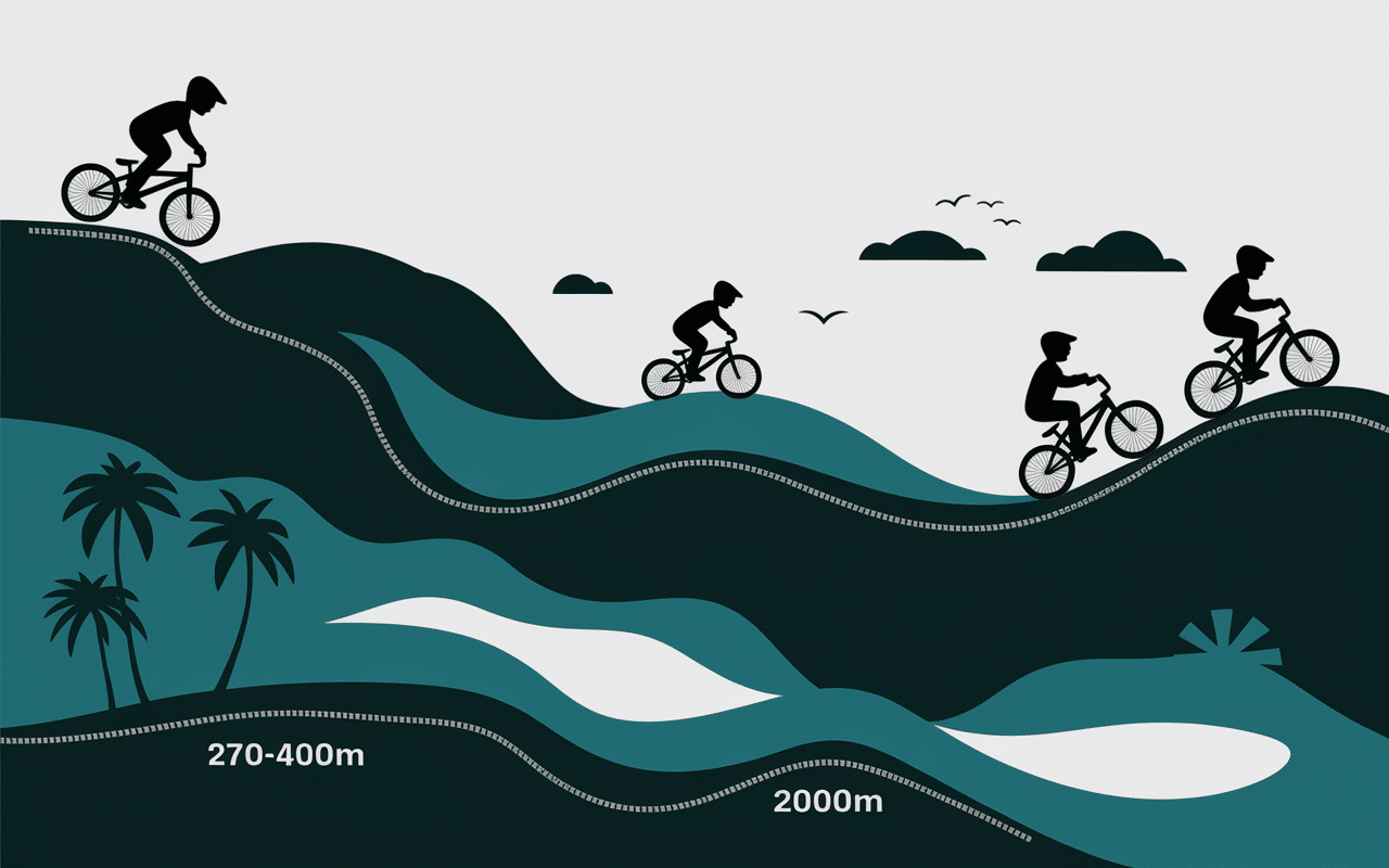 Illustration piste BMX homologuée Race bosses virages