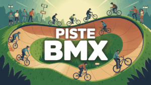 Illustration piste BMX collective riders et bénévoles
