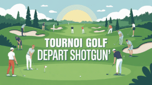 image tournoi golf depart shotgun lever du jour