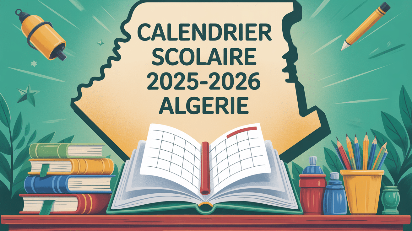 calendario escolar 2025 2026 Argelia en mapa estilizado
