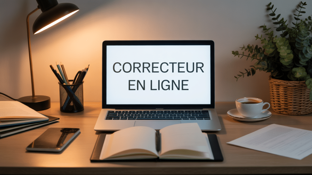 correcteur en ligne bureau moderne ambiance teletravail