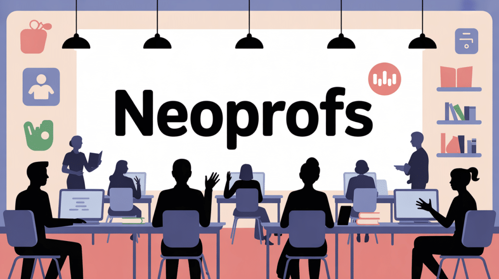 Illustration salle des profs virtuelle Neoprofs entraide enseignants