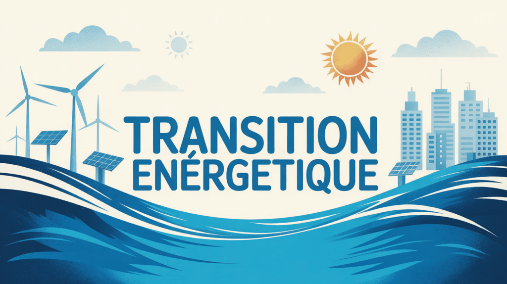 Illustration transition énergétique océan éoliennes