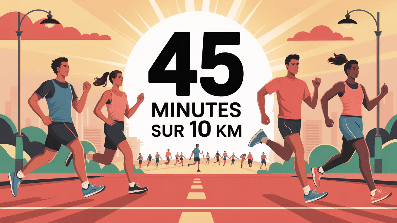 45 minutes sur 10 km course groupe lever du soleil