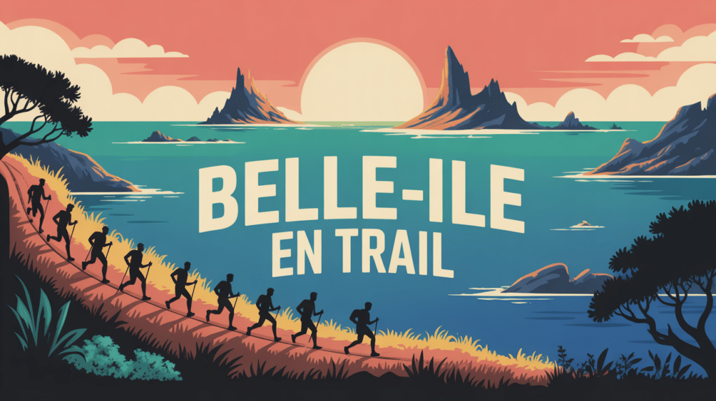 Course trail silhouettes Belle-Ile GR 340 falaises mer