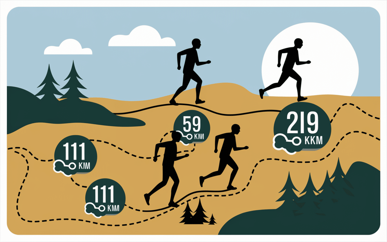 tableau parcours trail Bretagne Ultra Trail 112km 59km 29km carte