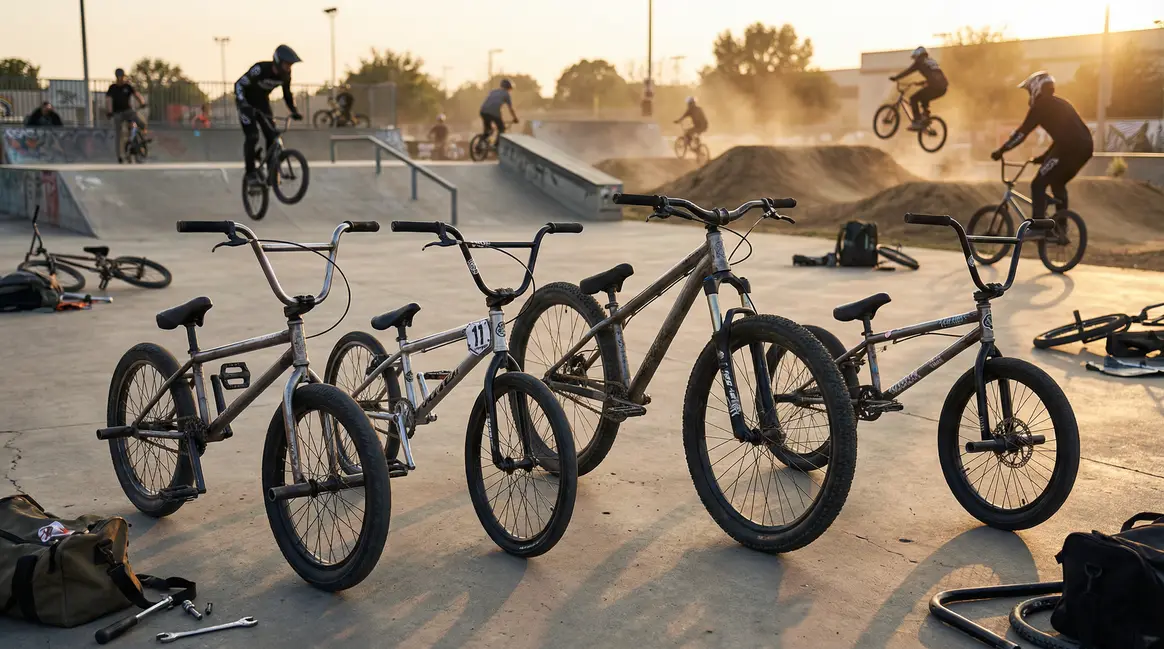 Comparación BMX varios modelos de raza de estilo libre tierra plana