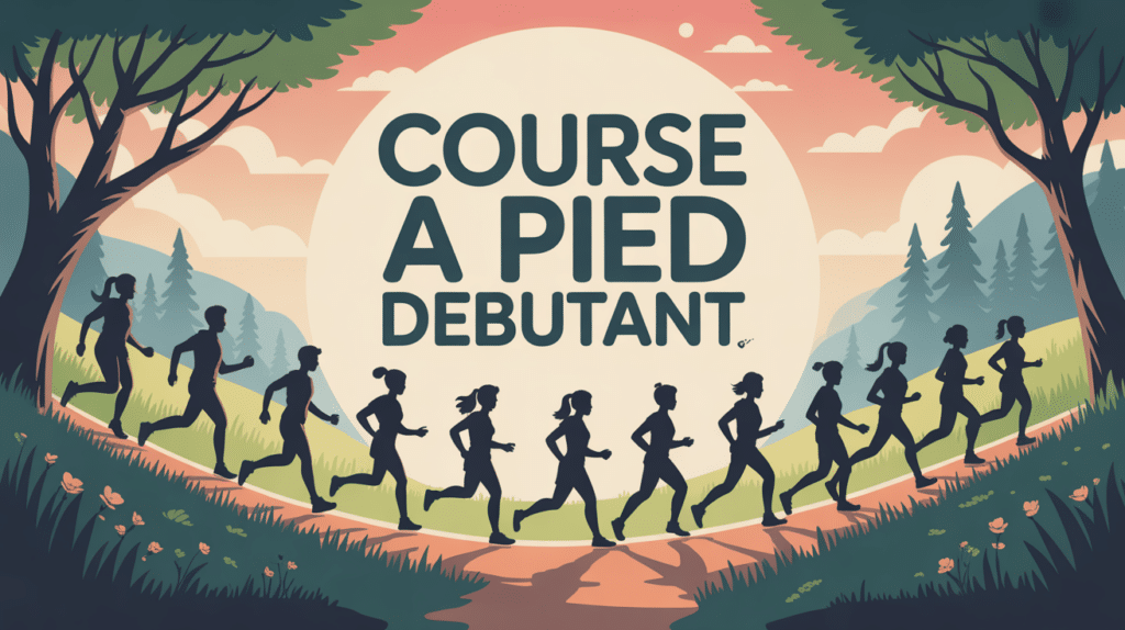 course a pied debutant, silhouettes courant nature