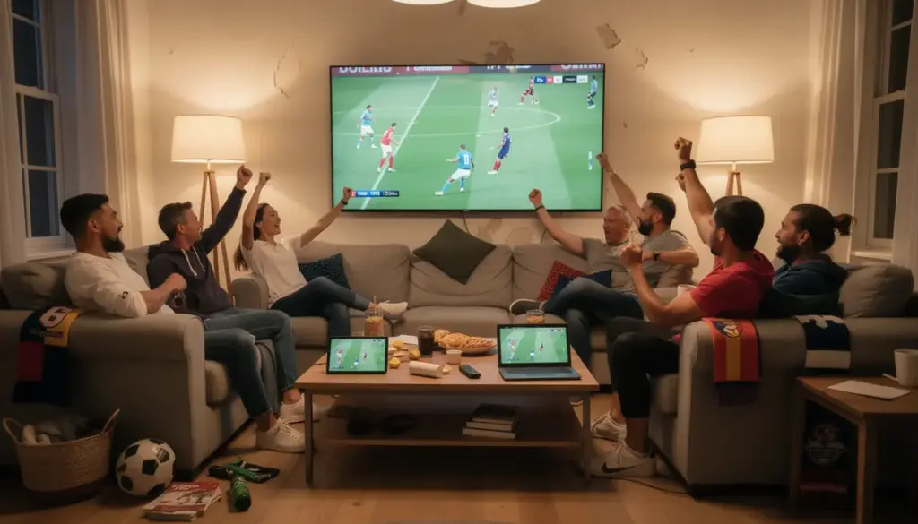 groupe regarde euro 2024 sur smart tv streaming