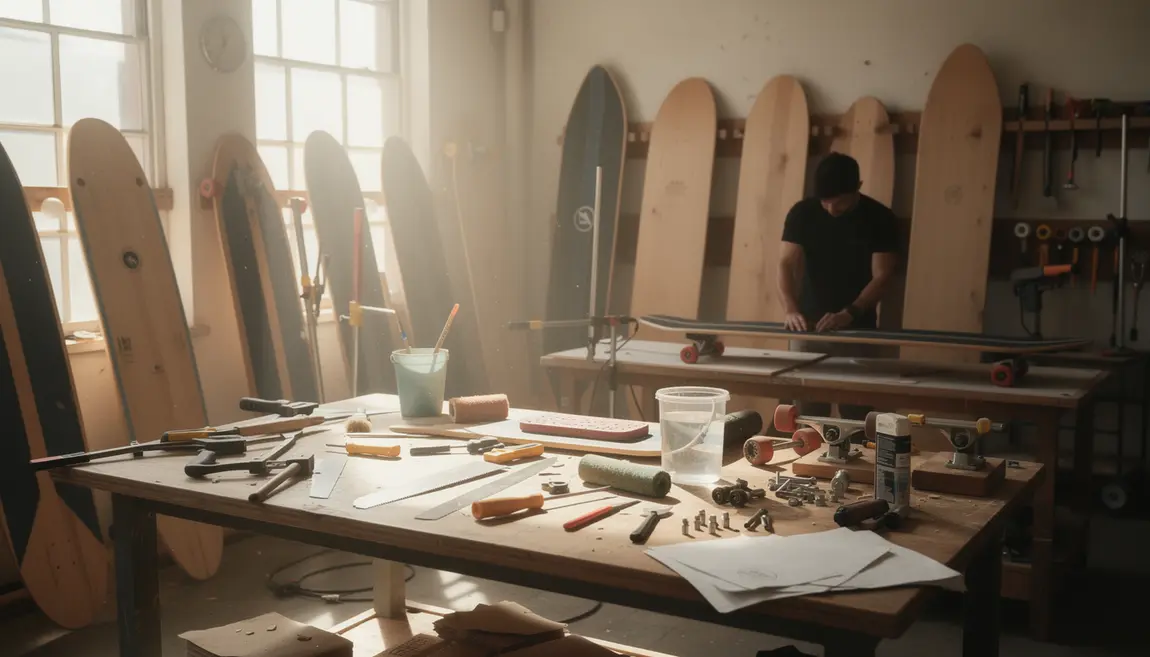 Atelier lumineux fabrication longboard DIY debutant
