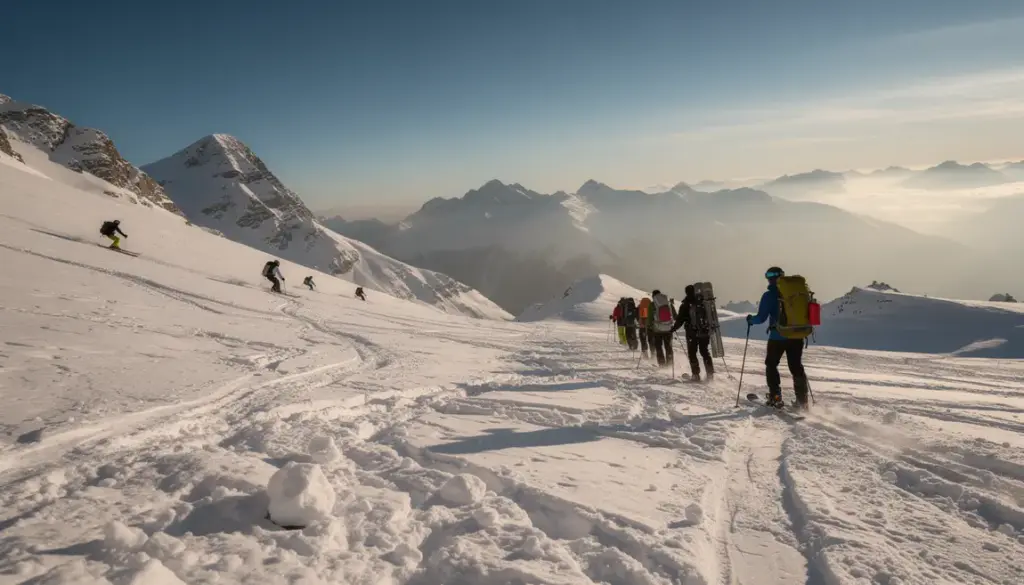 freeride ski de randonnée panorama neige montagne