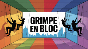 Escalada en pared cuadrada color urbano