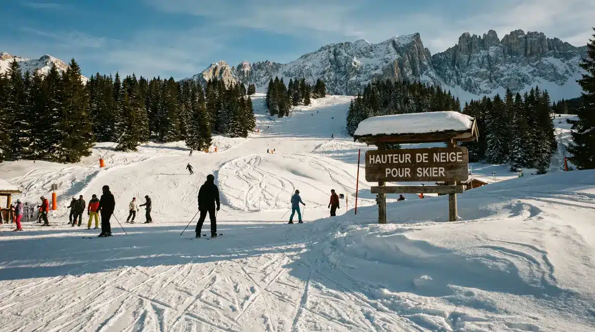 altura de nieve para esquiar montañas pistas de nieve