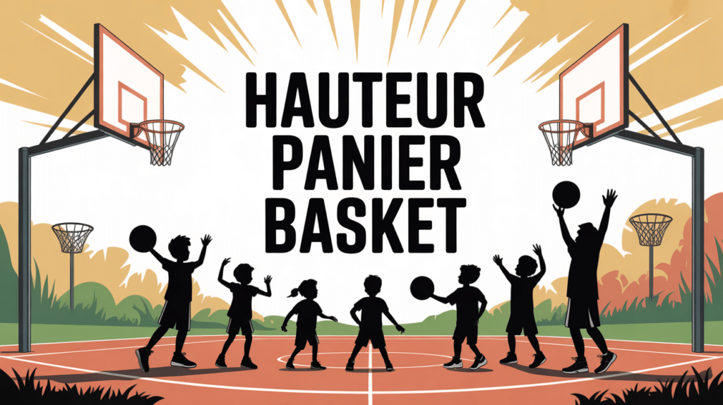 hauteur panier basket illustration terrain mixte