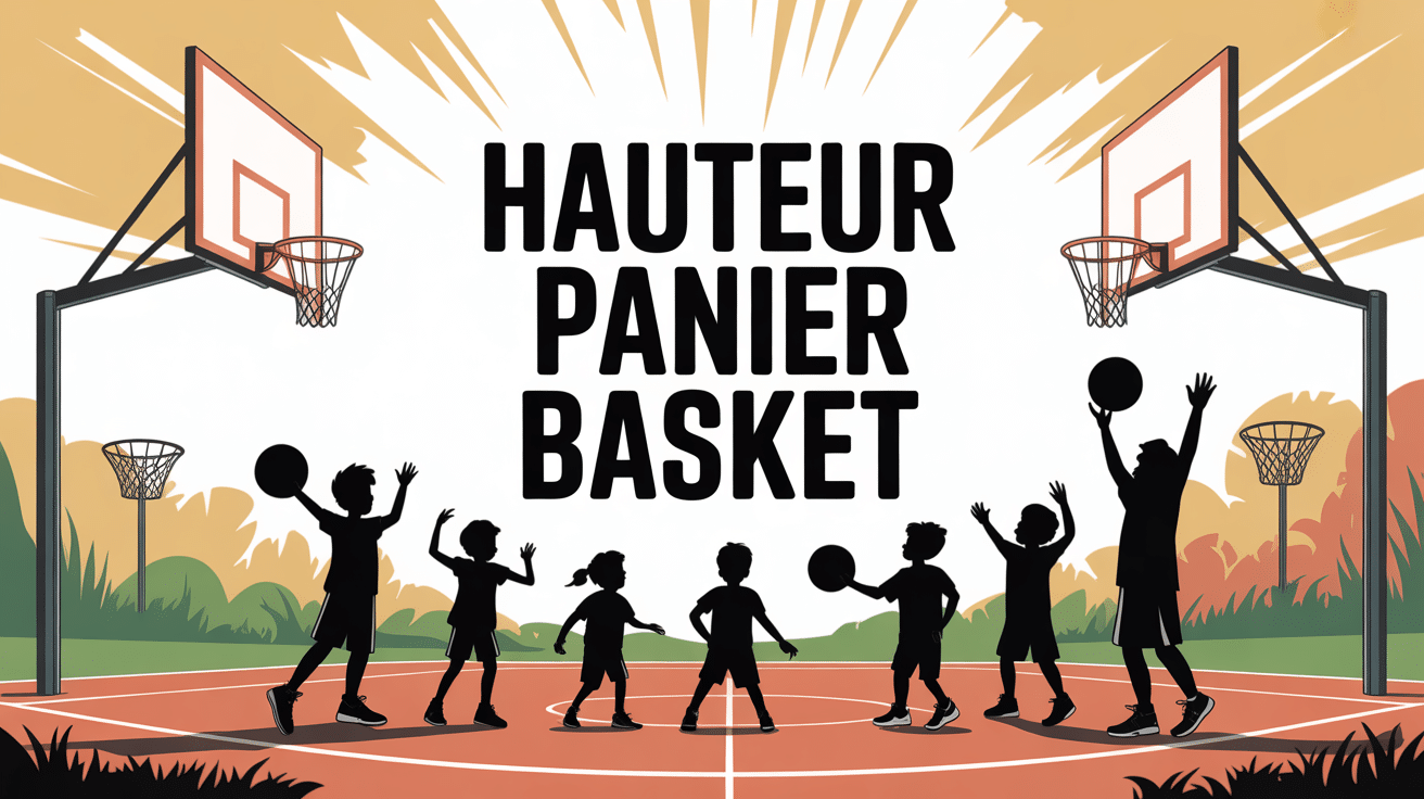 hauteur panier basket illustration terrain mixte