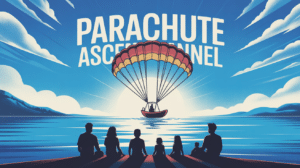 paracaídas ascensión tiro barco azul cielo