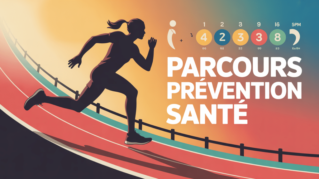 Silhouette coureur digital texte Parcours Prevention Sante