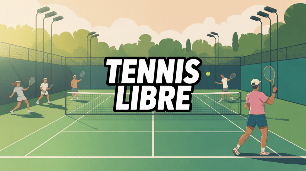 Courts tennis libre ensoleilles ambiance conviviale