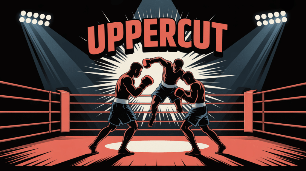 uppercut boxe énergie ring illustration