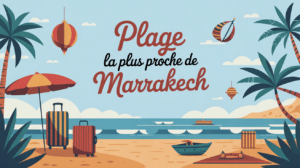 Carte de Marrakech vers plage proche