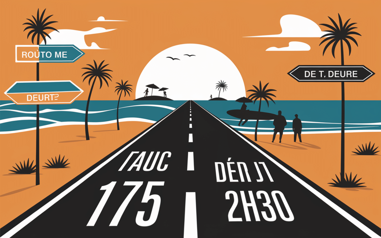 Route Marrakech plage plus proche