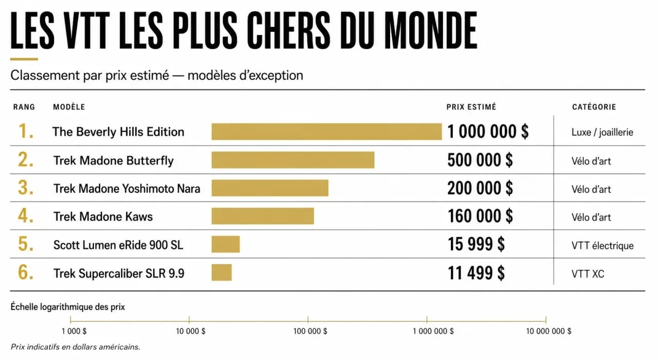 VTT le plus cher du monde : classement visuel des modèles les plus onéreux